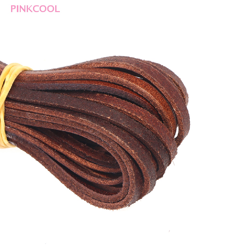 pinkcool-สายเชือกหนังวัวแท้-5-เมตร-สไตล์เรโทร-สําหรับทําเครื่องประดับ-ขายดี