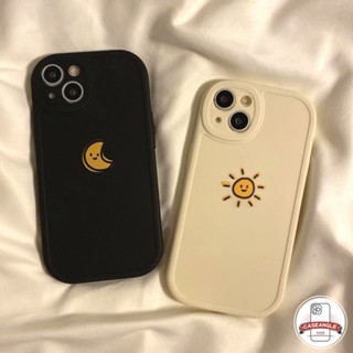 เคสโทรศัพท์มือถือแบบนิ่ม ลายดวงจันทร์ ดวงอาทิตย์น่ารัก เรียบง่าย สําหรับ Samsung A14 A04s A04 A32 A50s A50 A03 A21s A22 A20 A20s A31 A13 A52 A10s A52s A72 A12 A71 A23 A02s A30s A11 A51 A03s A73 A33 A53