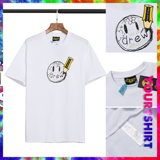 Drew Shirt Cotton Drew T-shirt Classic Printed Smiley T-Shirt Oversized Shirt Unisex T-shirt Drew House Shirt_01