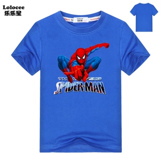 Cotton Kids Short T Shirt Marvel Spider-Man Spiderman Avengers Comic Boy T-Shirt_08