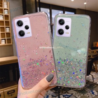 เคสโทรศัพท์มือถือ ซิลิโคนนิ่ม ใส กันกระแทก แต่งกลิตเตอร์ฟอยล์ ระยิบระยับ สําหรับ Redmi Note 12 pro plus Turbo 12pro 12Turbo 12s Note12 pro Note12pro Note12Turbo 4G 5G