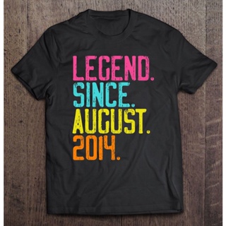 Legend Since August 2014 Bday Gifts 8Th Birthday T-Shirts Mens Clothes Anime T-Shirt T-Shirt Anime Clothes NEW T S_03