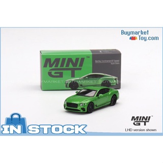 [ของแท้] MINI GT 1/64 นางแบบ Die-Cast Bentley Continental GT ความเร็ว 2022 Apple Green RHD