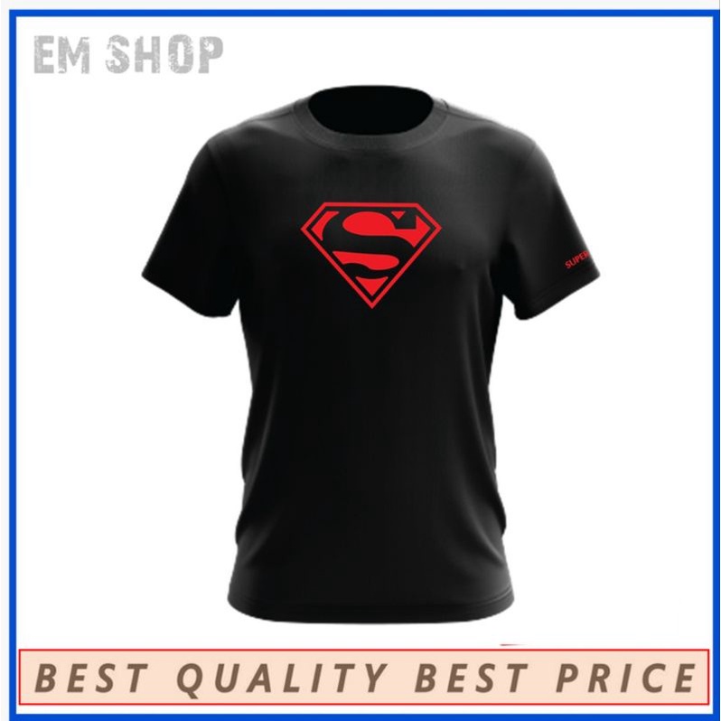 เสื้อยืด-ไมโครไฟเบอร์-พิมพ์ลาย-baju-jersey-supar-man-สําหรับผู้ชาย