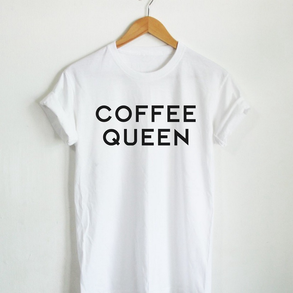 เสื้อยืดลาย-coffee-queen-เสื้อยืดคนชอบดื่มกาแฟ-เสื้อคนชอบกาแฟ-เสื้อยืดตลกๆ