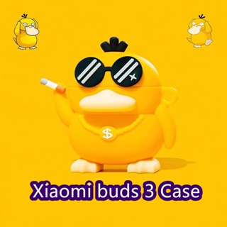 【Case Home】เคสหูฟัง แบบนิ่ม ลายการ์ตูน สีพื้น สําหรับ Xiaomi Buds 3