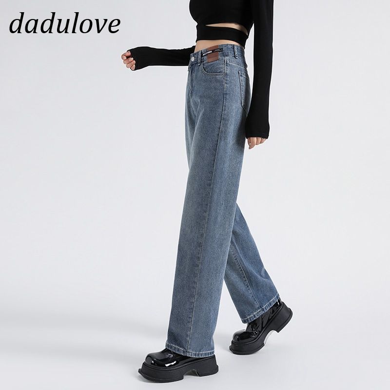 dadulove-new-korean-version-of-ins-washed-retro-jeans-high-waist-loose-wide-leg-pants-womens-straight-pants