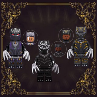 บล็อคตัวต่อ รูป Black Panther Marvel ของเล่นเสริมการเรียนรู้ สําหรับเด็ก