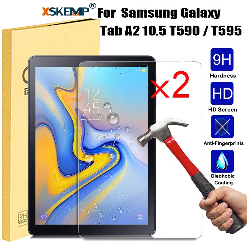 ฟิล์มกระจกนิรภัยกันรอยหน้าจอ-แบบใส-9h-กันรอยขีดข่วน-สําหรับ-samsung-galaxy-tab-a-10-5-t590-t595-2-ชิ้น