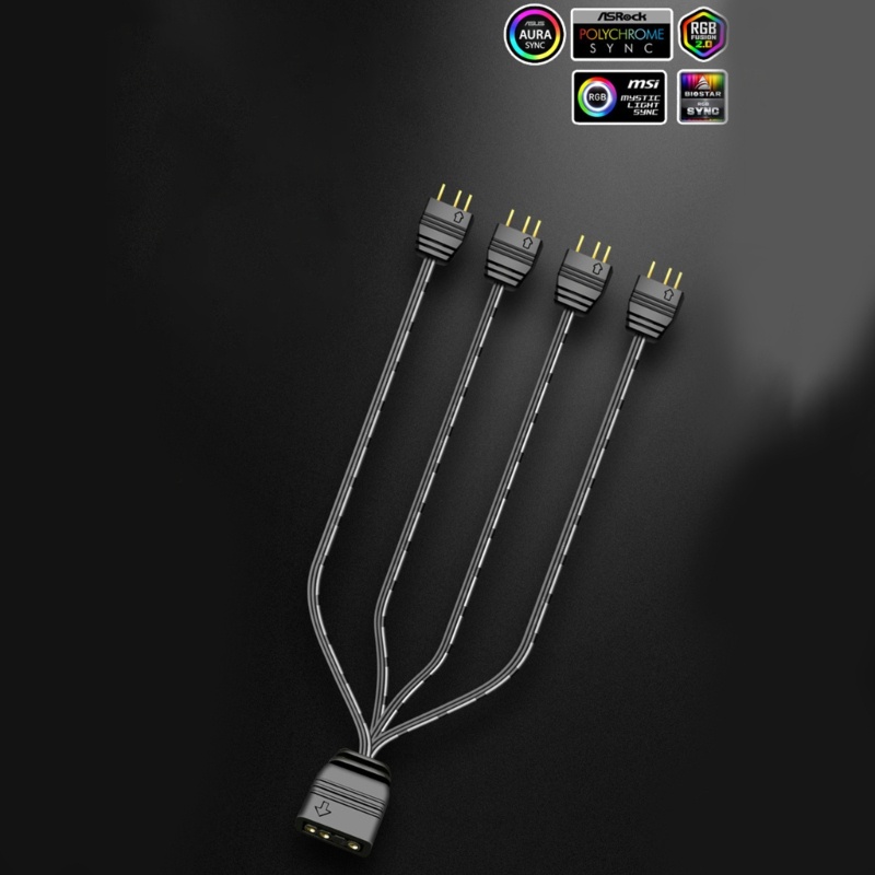 ev-1-ถึง-4-พอร์ต-argb-led-เชื่อมต่อ-3pin-5v-สายเคเบิลต่อขยาย-y-splitter-33-ซม