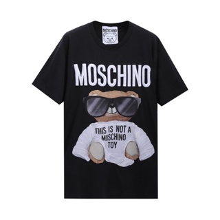 Moschino New Female Hip-hop Sunglasses Teddy Bear Round Neck Cotton Short-sleeved T-shirt Loose_02