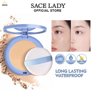 Sace Lady รองพื้น ผงควบคุมน้ํามันขนาดกะทัดรัด คอนซีลเลอร์ เบาะลม เนื้อแมตต์ แป้งแต่งหน้าติดทนนาน พัฟผงกันน้ํา