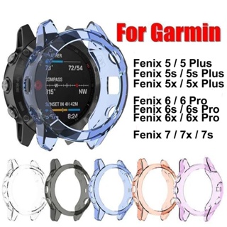 เคสนาฬิกาข้อมือ TPU นิ่ม แบบป้องกัน อุปกรณ์เสริม สําหรับ Garmin Fenix 7 7S 7X 6 6S 6X Pro 5 5X 5S Plus