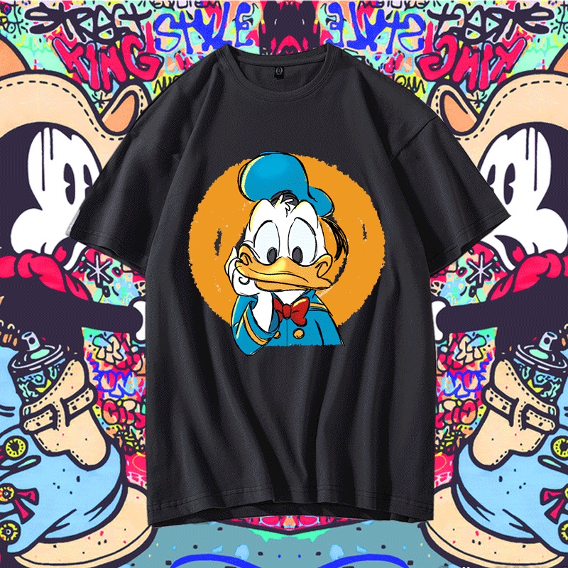 donald-duck-tshirt-cartoon-disney-unisex-asian-size-6-colors-modal-soft-material-graphic-tshirt-for-men-women-korea-03