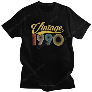 Urban Vintage 1990 30 Years Old T-shirt for Men Short Sleeve Printed Retro 30th Birthday Tee Fit 100% Cotton T Shir_03