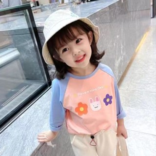 [Babycat] พร้อมส่ง ใหม่ เสื้อยืด ผ้าฝ้ายแท้ ลายการ์ตูน สไตล์เกาหลี ญี่ปุ่น แฟชั่นฤดูใบไม้ผลิ ฤดูใบไม้ร่วง ฤดูหนาว สําหรับเด็กผู้หญิง 2023