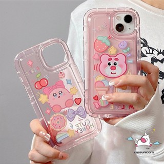 เคสโทรศัพท์มือถือ Tpu นิ่ม กันกระแทก ลายการ์ตูนหมีสตรอเบอร์รี่ เคอร์บี้ เชอร์รี่น่ารัก สําหรับ Redmi Note 10 11s 9 10s 11 8 Redmi 12C 9 10C 10 10A 9T A1 9C NFC 9A Poco F4 Note11