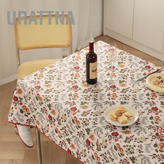  URATTNA ผ้าปูโต๊ะ Wrinkle Resistant Soft Washable ผ้าปูโต๊ะสำหรับตกแต่งวันหยุดสุดโรแมนติกสำหรับห้องรับประทานอาหาร