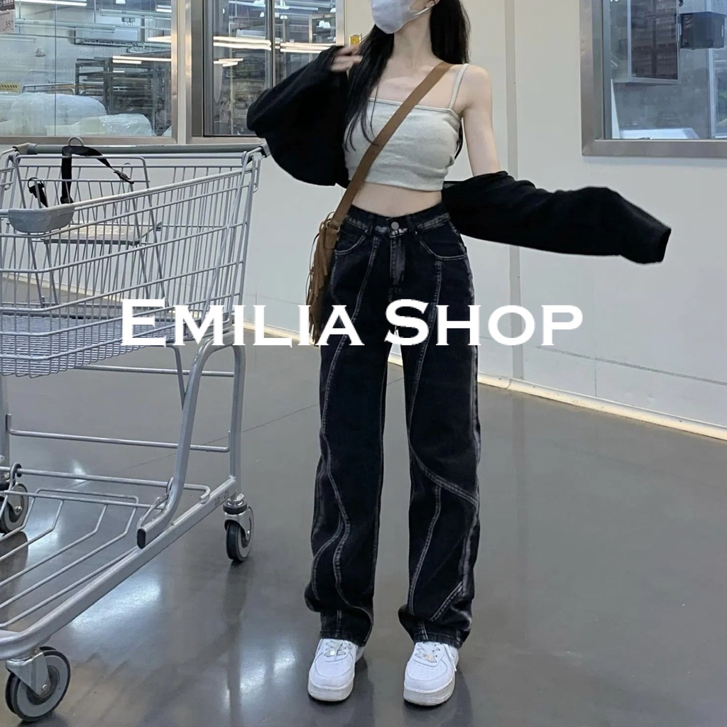 emilia-shop-กางเกงขายาว-กางเกงเอวสูง-กางเกงขายาวผู้หญิงสไตล์เกาหลี-ทันสมัย-high-quality-พิเศษ-สวย-a23l00w-36z230909
