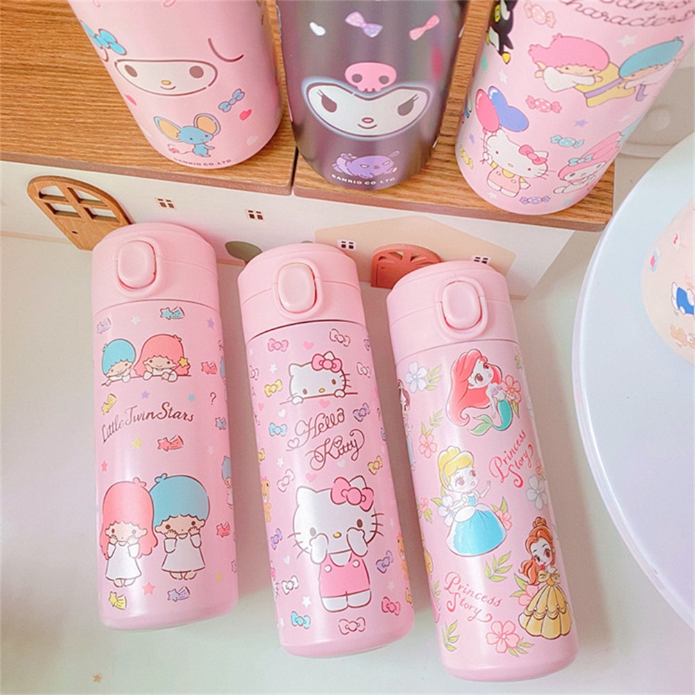 sanrio-กระติกน้ำร้อนสแตนเลส-420ml-ถ้วยน้ำสูญญากาศ-kuromi-cinnamoroll-ตุ๊กตาสเตอริโอวัสดุที่ปลอดภัยการ์ตูนกระติกน้ำร้อน-cynthia