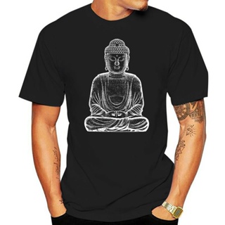 Cotton T-Shirt Relaxed Shirt Buddha Yoga Graphic Screen Print on Soft &amp; Comfy Polycotton Casual shirt for men t shi_04