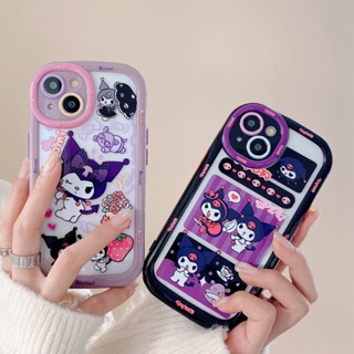 【ใหม่】เคสโทรศัพท์มือถืออะคริลิค Tpu ลายคุโรมิ สีม่วง ดํา สําหรับ iPhone 11 12 13 14 Series