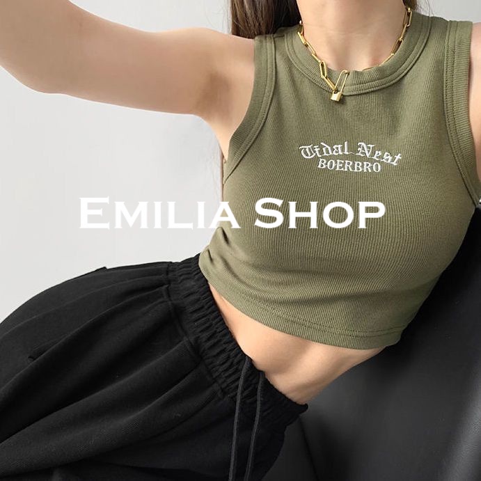 emilia-shop-เสื้อกล้ามครอป-เสื้อแขนกุด-สไตล์เกาหลีa20k0bg