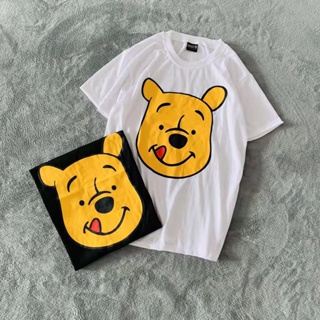 Simple Studio Disney Winnie The Pooh Face T shirt Unisex Tshirt Korean Style T shirt Pure Cotton_03