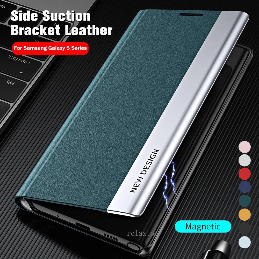 magnetic-flip-cover-leather-for-samsung-galaxy-a71-a51-a81-note-10lite-a91-s10-lite-stand-shockproof-phone-casing-protection-back-cover