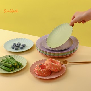 Shibel ถาดใส่อาหาร แต่งลูกไม้ สีสดใส สไตล์สร้างสรรค์ สําหรับร้านอาหาร