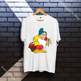 Snow White T-shirt and 7 Dwarf Unisex Cotton round neck soft youthful style- I8SWD011_01