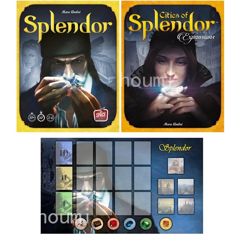 Fun Board Game Splendor Basic Splendor Expansion City Pack Gem Merchant