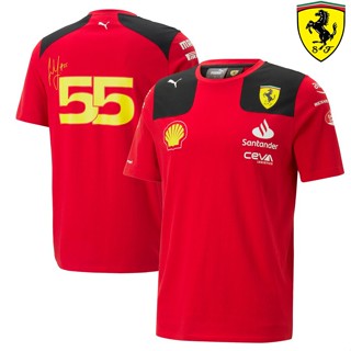 ใหม่ล่าสุด เสื้อกีฬาแขนสั้น ลายทีมแข่งขัน F1 Ferrari Team F1 และเสื้อยืด เหมาะกับฤดูร้อน สําหรับผู้ชาย และผู้หญิง 2023