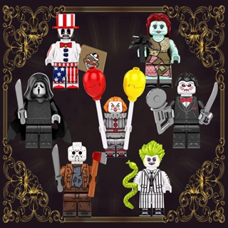 บล็อคตัวต่อ รูป Billy Jason Voorhees Beetlejuice Pennywise ของเล่นเสริมการเรียนรู้ สําหรับเด็ก