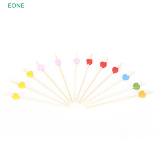 Eone 2017 ใหม่ ไม้จิ้มฟัน ลายหัวใจ สําหรับตกแต่งค็อกเทล แซนวิช 100 ชิ้น