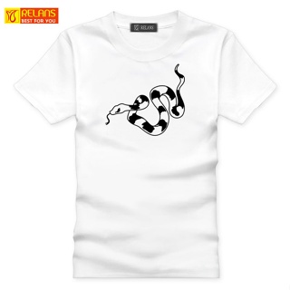 635 Unique Zodiac Snake Print Fashion Casual Men Versatile Pure Cotton Short-Sleeved t-Shirt White Top Printed_01