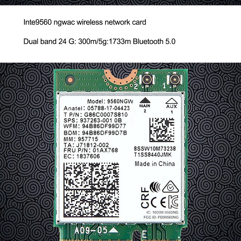 การ์ด-wifi-ไร้สาย-1730mbps-สําหรับ-intel-dual-band-ac-9560-บลูทูธ-5-0-802-11ac-m-2-cnvi-9560ngw