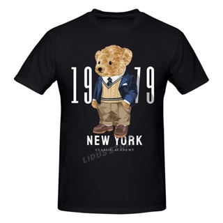 New York 1979 Cute Teddy Bear T shirt Harajuku Clothing Short Sleeve T-shirt 100% Cotton Graphics Tshirt Tee Tops_02
