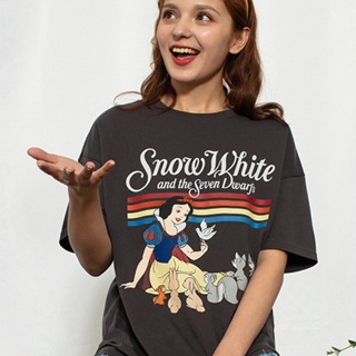 2023 new Korean version of Disney Snow White print casual short-sleeved ladies T-shirt girl_03