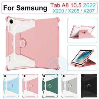 สําหรับ Samsung Tab A8 10.5 นิ้ว 2022 X200 X205 X207 360° เคสกันกระแทก แบบเต็มตัว บางเฉียบ หมุนได้ ทนทาน