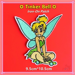 ♚ แผ่นแพทช์เหล็ก ลายการ์ตูน Tinker Bell ♚ แผ่นแพทช์รีดติดเสื้อ DIY แฟชั่น 1 ชิ้น