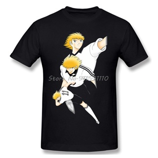 เสื้อยืดYBVF 【In stock】Men Clothing Captain Tsubasa About Football Anime T-Shirt Karl-Heinz Schneider Fashion Short_04