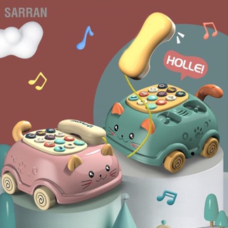 ของเล่นเด็กโทรศัพท์การ์ตูนแสงเสียงผู้ปกครองเด็กแบบโต้ตอบเพื่อการศึกษาแมวหน้าน่ารักของเล่นโทรศัพท์  SARRAN