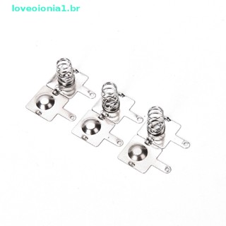 Loveoionia1 ชุดแผ่นสปริงโลหะ สีเงิน สําหรับ AA AAA 14.5 มม.*9 มม. 10 คู่