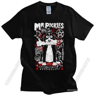 【เสื้อยืดพลัสไซซ์】เสื้อยืดแขนสั้น พิมพ์ลาย Mr Pickles Evil Satan สําหรับผู้ชาย และผู้ใหญ่_04