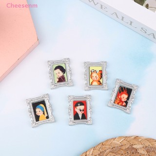 Cheesenm กรอบรูปเรซิ่นจิ๋ว สไตล์เรโทร สําหรับตกแต่งบ้านตุ๊กตา 1/12 TH