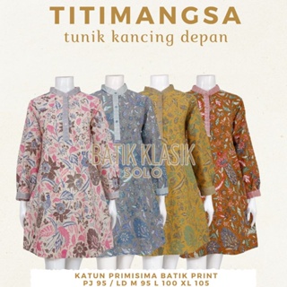 Titimangsa เสื้อทูนิค ผ้าฝ้าย ติดกระดุมด้านหน้า