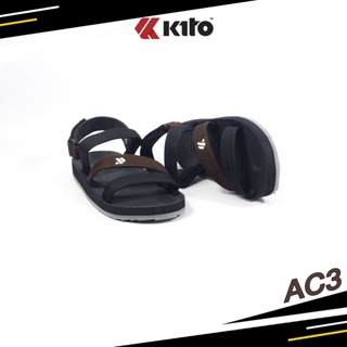 KITO AC3 รองเท้าแตะเพื่อสุขภาพ แบบรัดส้นทั้งผู้หญิงผู้ชาย สายผ้า ปรับสายได้ พื้นนุ่ม ใส่สบายเท้า