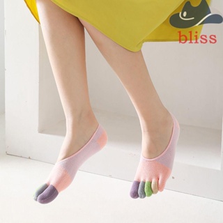 Bliss ถุงเท้าห้านิ้ว แบบนิ่ม กันลื่น สีสันสดใส แบบสร้างสรรค์ สําหรับผู้หญิง
