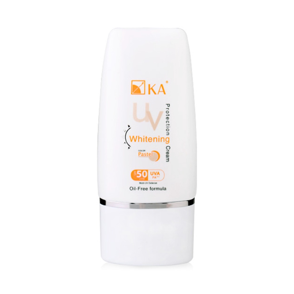 ka-uv-protection-whitening-cream-spf50-pa-50g-pastel-ครีมกันแดดสำหรับผิวหน้า-เนื้อครีมสีแพสเทล-สูตร-oil-free